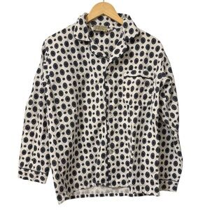 Hill and Archer Men’s Soft Fleece Long Sleeve Button Down Pajama Top Size Small